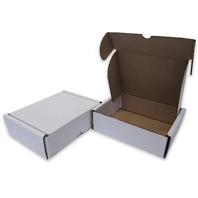 Image of W.E. Roberts Pack of 50 Die Cut Postal Mailing Cardboard Boxes White (170 x 140 55mm)