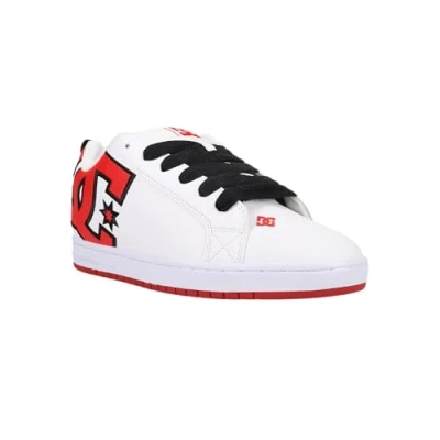 Image of DC Shoes Court Graffik Trainers, Size: 10.5, White/red/black Leather