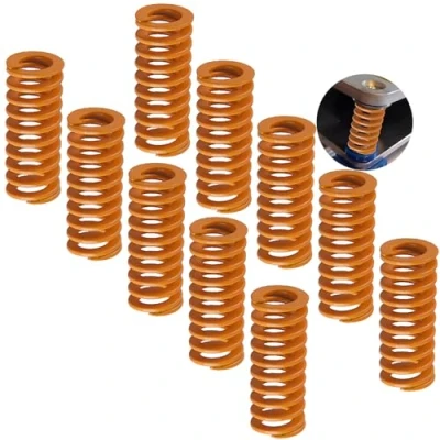 Image of CESFONJER 10 Pieces Heated Bed Springs OD 0.31 Length 0.78 Die Light Load Compression Spring for 3D Printer Creality CR 10S S4 Ender 3 Heatbed Bottom Connect Leveling