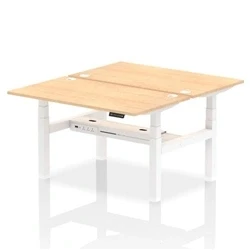 Image of Air B2B 1400x800mm Height Adjustable 2P Bench Desk CP Maple/White