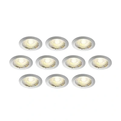 Image of ELC Dakarra downlight set of 10 GU10 nickel