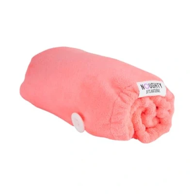 Image of Noughty 97% Natural Pink Microfibre Hair Towel, Towel Wrap Quickly Absorbs Moisture, Reduces Breakage, Combats Frizz,