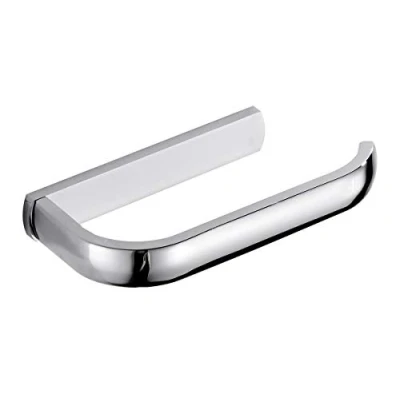 Image of Flybath Toilet Roll Holder Without Cover Brass Stylish Loo Paper Rack Bathroom Tissue Holders Wall Mounted Polished Chrome