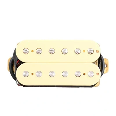Image of LYWS Alnico 2 Magnet Electric Guitar Humbucker Pickup Set Neck Bridge Ivory (Neck)