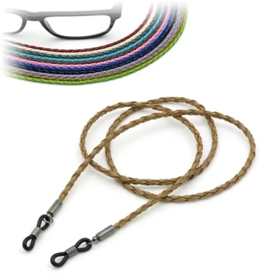 Image of CKB LTD Khaki PU Leather Spectacle Glasses Strap Sunglasses Cord Holder Neck Lanyard String 70cm, 1 Piece