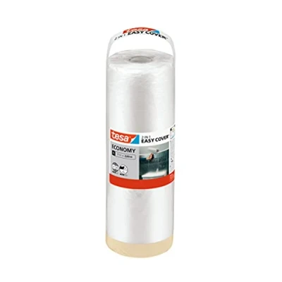 Image of tesa Easy Cover ECONOMY Sheet for Painting 2 in 1 Protection Foil and Masking Tape 17 m x 260 cm