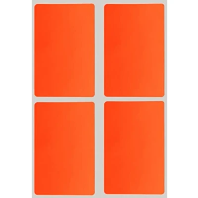Image of Royal Green Color Sticker Labels 7.5 cm x 5 inches Rectangular Inventory Label (75mm 50mm) in Bright Neon Red 60 Pack