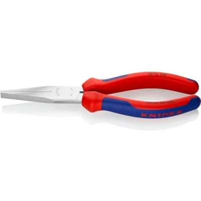 Image of Knipex Long Nose Pliers chrome plated, with multi component grips 190 mm 30 15