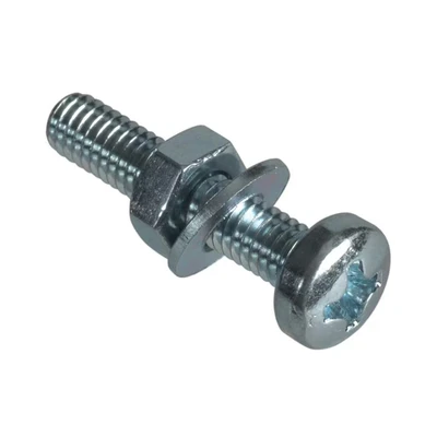 Image of ForgePack Machine Screws w/Nuts &amp; Washers M4 x 20mm Zinc Plated Pack 18