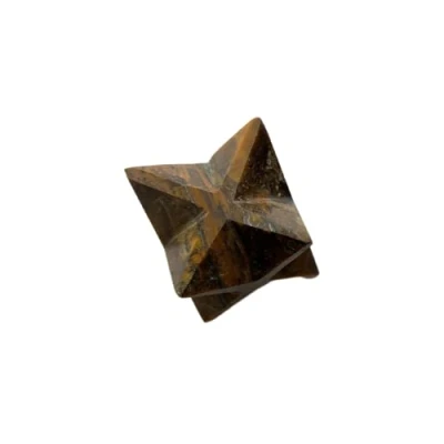 Image of VIE Small Merkaba Star, 2cm, Tiger&#039;s Eye, Natural, One Size