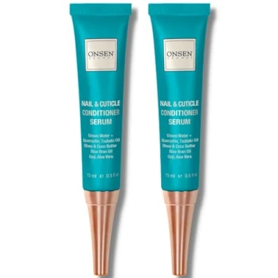 Image of Onsen Secret Cuticle Cream 2pk, Oil in Deep Action Japanese Natural Healing Minerals Nail Care Serum. Sooth, Repair, &amp; Strengthen Cuticles Nails, Visible Results, Non Greasy 2x15 ml