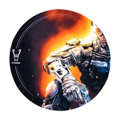 Image of Woxter Stinger Floorpad Soldier Land Gaming Pye, Waterproof Floor Teacher, Washable, 100% Microfibre, Diameter 120 cm