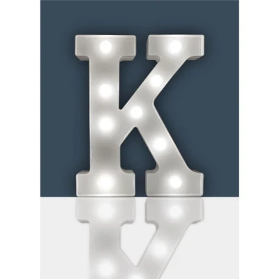 Image of St Helens Home &amp; Garden Battery Operated 3D LED Letter Light Perfect for use as a Night or at Weddings and Parties (Letter K)