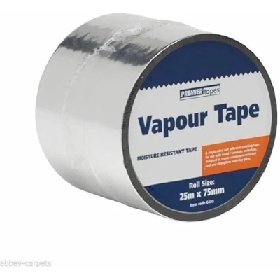 Image of KK Barrier Tape for Laminate/Wood Underlays Damp Proof Membrane Lock Excel Joining Vapour Laminate and Wood Floors Underlay Self Adhesive, Moisture Resistant Foil Sealing
