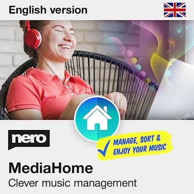 Image of Nero Music Management Media Home Manage &amp; Play Recognise Songs Archive Sort Unlimited License 1 PC Windows 11 / 10 8 7