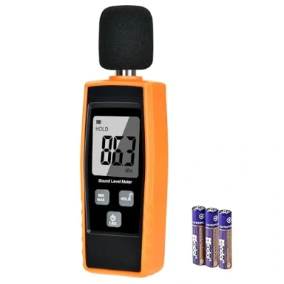 Image of Hand Held Sound Level Meter,V·RESOURCING 30 130 dB Decibel Noise Measurement Tester with Backlight Digital LCD Display for Indoor/Outdoor Uses [Max/Min/Hold Function]