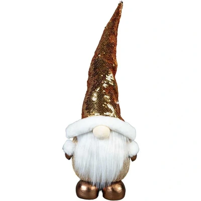Image of SHATCHI Golden Figures Santa Reindeer Tree Christmas Tabletop Centrepiece Showpieces Home Art &amp; Craft Xmas Party Window Décor, Gold, 44cm Gnome