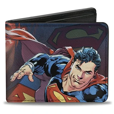 Image of Buckle Down Men&#039;s Bi Fold Wallet, Multicoloured, 4.0&quot; x 3.5&quot;