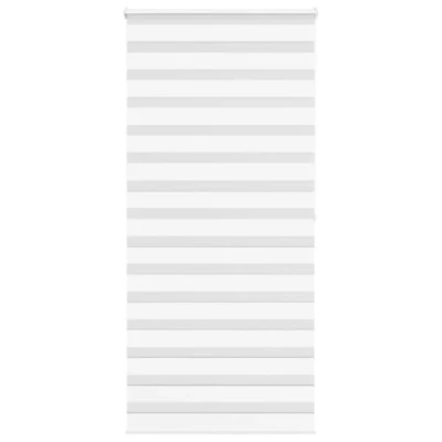 Image of vidaxl zebra roller blind white, 115x200 cm, polyester fabric, versatile installation, sleek design for living room, bedroom, office