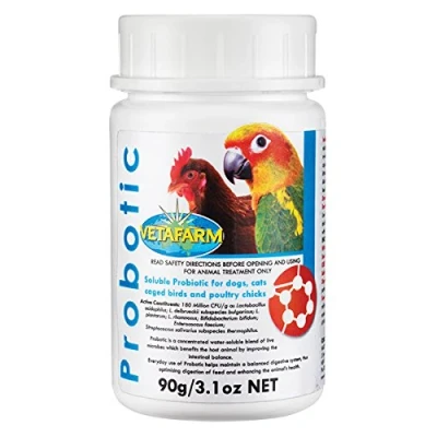 Image of Vetafarm Probiotic 90g Bird Powdered blend of 7 live microbes for use in drinking water or addition to food.