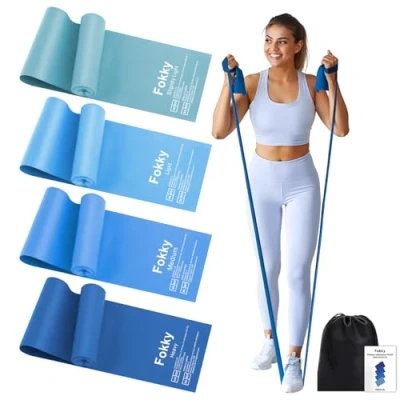Image of Fokky Resistance Bands 2M, Exercise Band with 4 Levels, for Women &amp; Men, Long Stretch Yoga, Pilates, Physiotherapy and Strength Training
