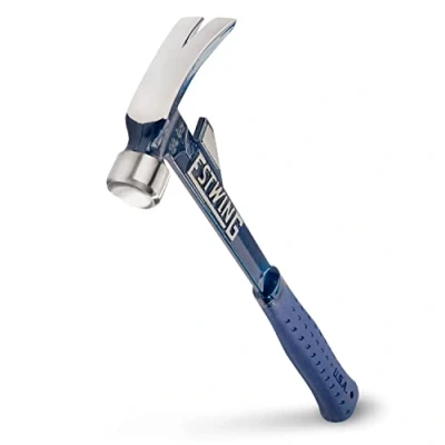 Image of Estwing E6 24T 24oz 16 inch Smooth Face Hammertooth Hammer with Vinyl Shock Reduction Grip, Blue