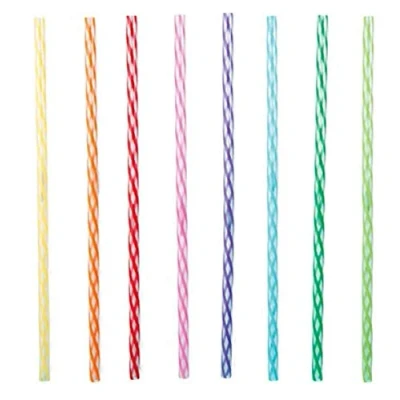 Image of Kikkerland CU230 Rainbow Reusable Straws (20 Pack), Plastic, Multicolor