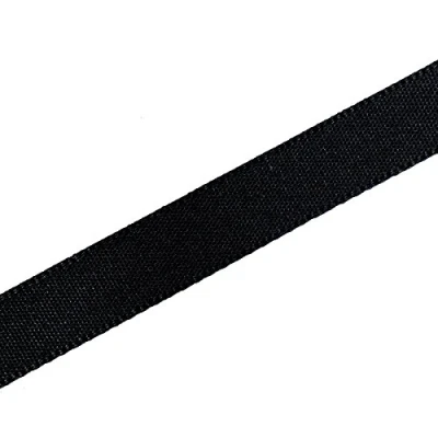Image of Berisfords Seam Binding Polyester Ribbon Tape 25mm Wide (Black, 2 M)