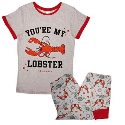 Image of FRIENDS Ladies/Girls Official Character You&#039;re My Lobster Pyjama Set/Pyjamas Size 8/10