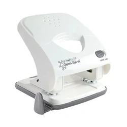 Image of Rapesco Eco X5 40ps Less Effort 2 Hole Punch Plastic Soft White