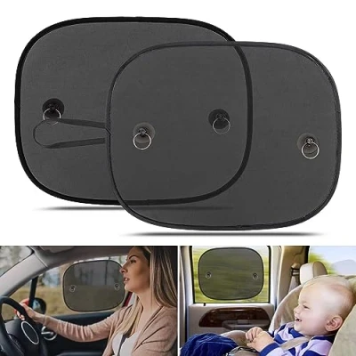 Image of LEWONPO Car Window Shades for Baby, Sun Shade, Universal Visor window, Sunshades Cover Blocking Harmful UV Rays, Great Protecting Kids, Pets, 2 Pack (44 x 36 cm)