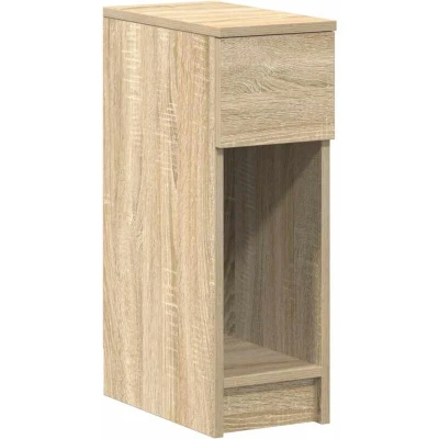 Image of vidaXL Bedside Cabinet with Drawer Sonoma Oak 20x36x60 cm
