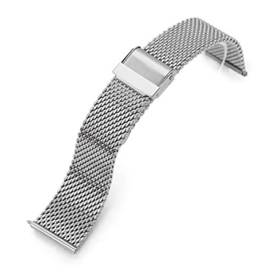 Image of 22mm Quick Release Milanese Mesh Watch Band Tapered Style Brushed