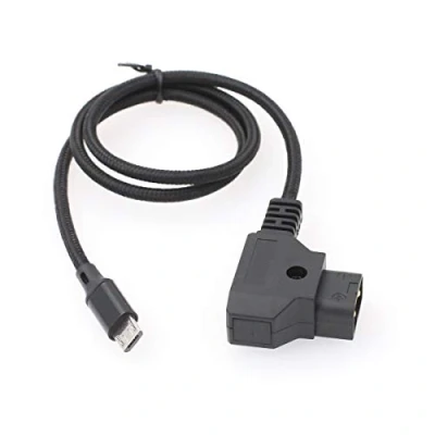 Image of HangTon Nucleus Nano Motor Power Cable P tap D to Micro USB 90 Degree Right Angle 14.8V 50cm for Tilta