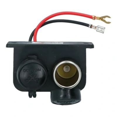 Image of Carpoint CPT0523483 Double Socket 12V Waterproof Black