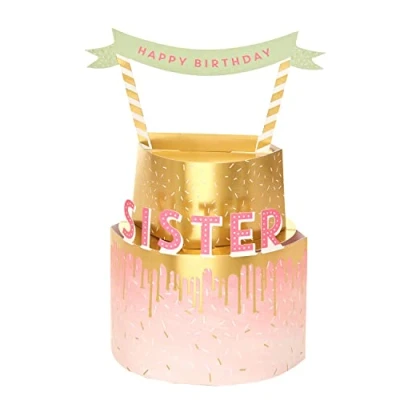 Image of UK Greetings Birthday Card for Sister Pop Up Design