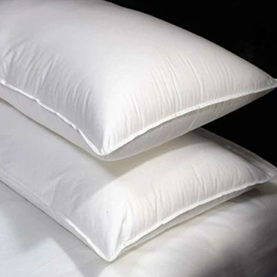 Image of Pair Of Luxury Quality White Goose Feather &amp; Down Pillows By Sleepy Willows