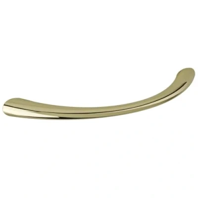 Image of Elite Knob &amp; Handles Gold Brass Tapered Bow Cabinet, Wardrobe or Cupboard 96mm Pack 6 Polished Fixings Included