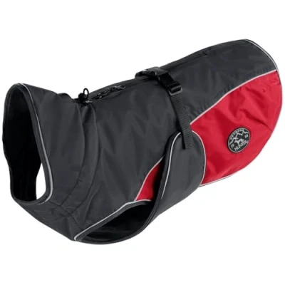 Image of HUNTER Dog Coat Uppsala Cozy, 45 cm anthracite/red