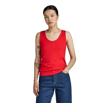Image of G STAR RAW Women&#039;s Front Seam Tank Top , Red (dk scarlet D24521 D275 2675), XS