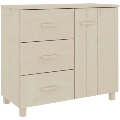 Image of vidaXL Sideboard HAMAR Honey Brown 90x40x80 cm Solid Pinewood