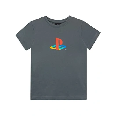 Image of PlayStation Boys Gaming T Shirt Short Sleeve Tee for Kids Grey 6 7 Years