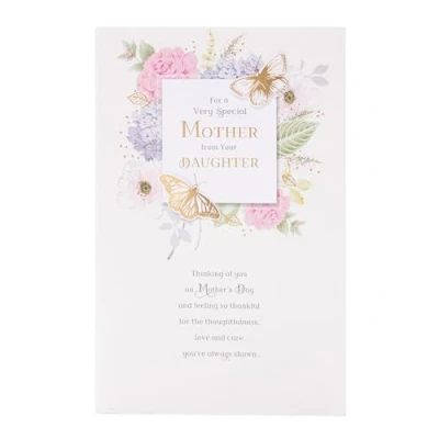 Image of UK Greetings Mother&#039;s Day Card for Mother from your Daughter Sentimental Design