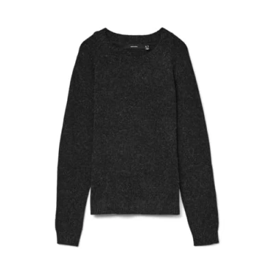 Image of VERO MODA Womens Doffy O Neck Jumper Black L