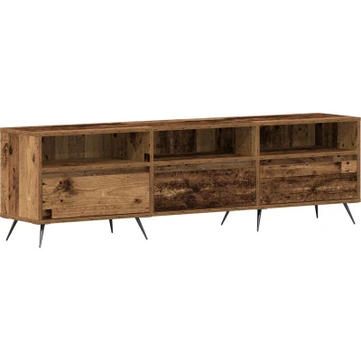 Image of vidaXL TV Cabinet Old Wood 150x30x44,5 cm Engineered