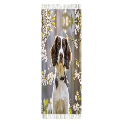 Image of JTREWBV Winter Fall Warm Scarves Scarf Shawl,Cute Springer Spaniel Print Tassels Scarves,long Blanket Scarf,shawl Wrap Tassel