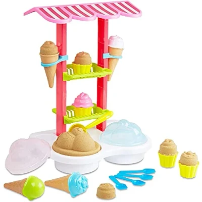 Image of Sand and Water Table Ice Cream Play Shop 27 Piece Sandpit Set Childrens Garden Summer Toy Gift 18 Months +