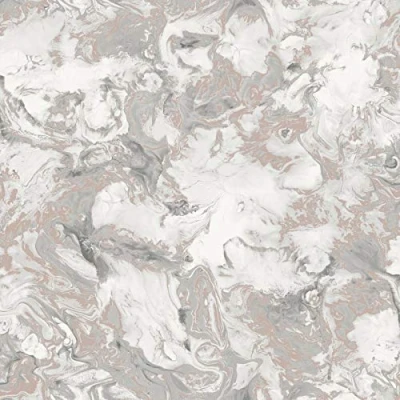 Image of Marble Effect Rose Gold Wallpaper Perfect for Feature Wall Suitable Living Room, Bedrrom, Kitchen, Bathroom, Hallway Office Space