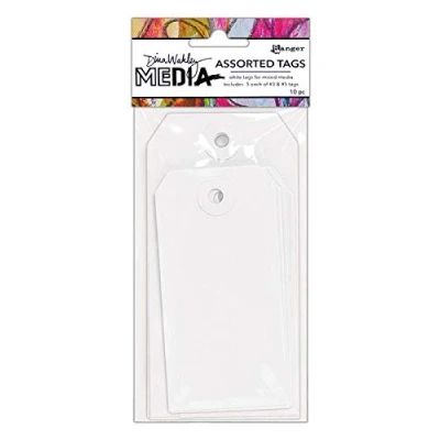 Image of Dina Wakley Media White Tags #3 &amp; #5