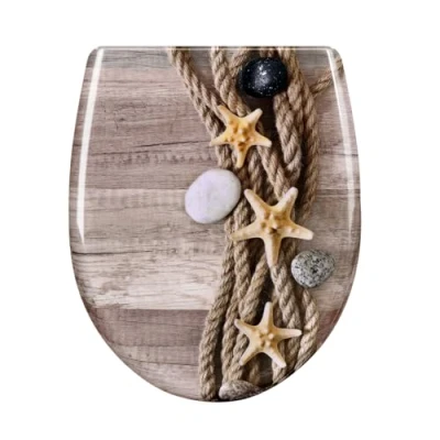 Image of WOLTU Quick Release Toilet Seat with Soft Close Slow Hinge Attached Fittings Antibacterial for Bathroom